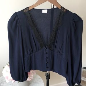 Wilfred Navy Blouse